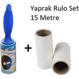 Kedi Köpek Tüy Saç Kıl Temizleyici Yapışkan Toz Toplama Rulosu 15 Metre
