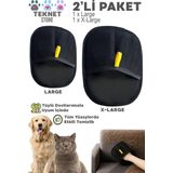 Kedi Köpek Tüy Toplayıcı Yıkanabilir Statik Eldiven Koltuk Halı Elbise Tüy Temizleme Aparatı 2'Li