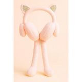 Kedi Kulaklı Çocuk Peluş Kulaklık Pembe
