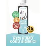 Kedi Kumu Koku Giderici –%100 Doğal Hindistan Cevizi Aktif Karbon – 250G - Abanoz
