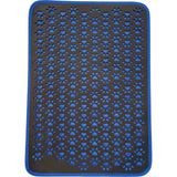 Kedi Kumu Paspası Kedi Tuvalet Önü Paspası Elekli Paspası Tuvaleti 70*50 cm Mama Halısı Mavi - 70 x 50 cm