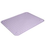 Kedi Kumu Paspası Plastik,Kaymaz, Su Geçirmez,Yıkanabilir 42 * 54cm Kedi Tuvalet Önü Paspası (Mor)