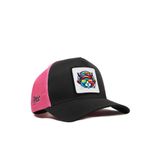 Kedi Logolu Cordura Siyah-Pembe Trucker Şapka