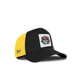 Kedi Logolu Cordura Siyah-Sarı Trucker Şapka