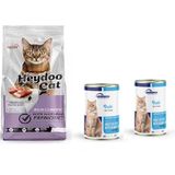 Kedi Maması 2 kg Somonlu Kısırlaştırılmış Somon Pirinçli + Kedi Konserve Somonlu 415 gr x 2 Adet - 1 ADET