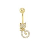 Kedi Model Göbek Piercing