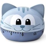Kedi Model Mekanik Mutfak Zamanlayıcı Timer Çocuklar Için THR382 - Çok Renkli
