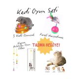 Kedi Oyun Seti Interaktif Oyuncaklar Yapışkanlı Kedi Oltası Hacıyatmaz 3 Katlı Kedi Oyuncağı