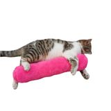 KEDİ OYUNCAĞI SARILMA YASTIĞI UYKU OYUNCAĞI KEDİ OTLU 30 CM PELUŞ ( 1 ADET ) FUŞYA