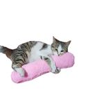KEDİ OYUNCAĞI SARILMA YASTIĞI UYKU OYUNCAĞI KEDİ OTLU 30 CM PELUŞ ( 1 ADET ) PEMBE