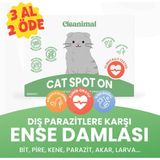 Kedi Parazit Ense Deri Damlası | Bit, Pire ve Kene Karşıtı Doğal Koruma Damlası 5x1 ml - Yeşil