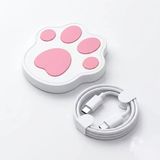 Kedi Pati Tasarimli Manyetik Hızlı Kablosuz Şarj Pedi - İphone Magsafe & Android Uyumlu Şarj Aleti