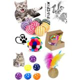 Kedi Sarma Top , Ponpon Top , Tüylü Top Ve Çıngıraklı Top Seti