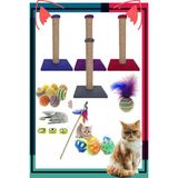 Kedi Seti Kedi Tırmalama Tahtası 40 cm,Sarma Top ,Olta , Tüylü Top ,Çıngıraklı Top