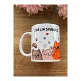 Kedi Sevenlere Özel Kupa, Kedili Kupa, İsme Özel Porselen Kupa, Doğum Günü Hediyesi Beyaz