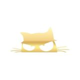 Kedi Sticker 17X17 Cm Gold