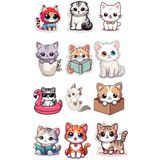 Kedi Sticker Telefon Laptop Notebook Tablet Defter Matara Stiker Etiket ST1369