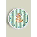 Kedi Tasarım Modern Çocuk Odası Duvar Saati - 35cm - Önü Camlı Beyaz Kasa - Sessiz Mekanizma, JH0860S35BKP