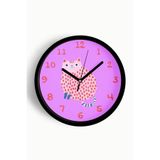 Kedi Tasarım Modern Duvar Saati - Çocuk Odası Duvar Saati - 35cm - Önü Camlı Siyah Kasa, JH1173S35SKP