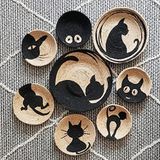 Kedi Temalı Duvar Tabak Seti