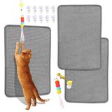 Kedi Tırmalama Matı Sisal, 2 Paket Doğal Sisal Kumaş 23,6 inç x 15,8 inç Kedi Tırmalama Pedi, Sevimli Oyun Oyuncağı ve Spiral Çivili Kedi Tırmalama Pedi, Kumaş Koltuk için Kedi Tırmalama Duvar
