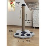Kedi Tırmalama Tahtası Pati Modelli 50 Cm Büyük Boy Tırmalama Kedi Oyun Alanı Peluş Başlıklı gri