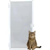 Kedi Tüllü Menteşeli Pencere Sinekliği Beyaz (En= 0-70 Cm. Boy= 0-130 Cm.) Istenilen Ölçüde