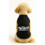 Kedi ve Köpek Kıyafeti & Elbisesi - Siyah Security Atlet - XL