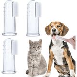 Kedi ve Köpek Parmak Diş Fırçası 5.5 cm Şeffaf