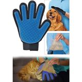 Kedi ve Köpek Tüy Toplayıcı Pratik Tarayıcı Eldiven Mavi