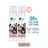 Kedi Ve Köpekler Için Durulanmayan Köpük Şampuan Çilek 2x225 ml