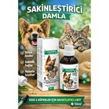Kedi ve Köpekler İçin Sakinleştirici Damla 50 ml | Seyahat ve Stres İçin Rahatlatıcı Likit