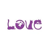 Kediler Love Araba Sticker 17X17 Cm Mor