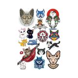 Kediler Sticker Set-6 13 Parça Telefon, Tablet, Defter, Laptop Sticker