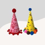 Kediler ve Küçük Irk Köpekler İçin 2Li Parti Şapkası PS42 (El Yapımı)