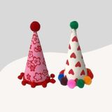 Kediler ve Küçük Irk Köpekler İçin 2Li Parti Şapkası PS43 (El Yapımı)