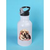 Kedili Köpekli Matara Suluk 600 ml - Sporcu Suluğu, Büyük Suluk, Spor Matara, Sporcu Sulukları