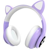 Kedili Patili A KALİTELİ Kulaküstü Bluetooth Kulaklık Cat Kadın Kız Yetişkin Mikrofonlu Işıklı Kablosuz Kulaklık + AUX Hediye