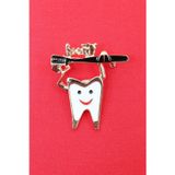 Keeba Diş broş. Yaka iğnesi diş broş. Kadın broş. Erkek broş. Broş. Unisex