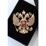 KEEBA Gold çift başlı kartal broş. Yaka iğnesi kartal broş. Erkek broş. Kadın broş. Çift başlı kartal broş