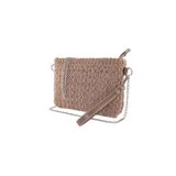 KEEBA Örgülü Cappuccino Portföy Çanta. Cappuccino Clutch Çanta. Gece Çantası. Davet Çantası. El Çantası.