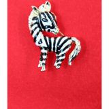 Keeba Zebra broş. Yaka iğnesi broş. Kadın broş. Broş. Erkek broş. Unisex.