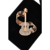 KEEBA Zirkon taşlı melodili gitar broş. Yaka iğnesi gitar broş. Erkek broş. Kadın broş. Gitar broş.