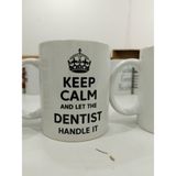 Keep Calm Dentist Kupa - Diş Hekimi Komik Seramik Bardak Sağlık Hediyesi 325ml
