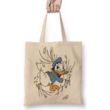 Keep Calm On Donald Duck 01 Bez Çanta Uzun Saplı - Açık Bej - 40 X 40