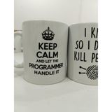 Keep Calm Programmer Kupa - Yazılımcı Komik Seramik Bardak Teknoloji Hediyesi 325ml