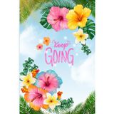 Keep Going Journal, Tropical Hibiscus & Plumeria Floral Motivational Notebook, Positive Thinking Diary for Women and Girls, 6x9 Lined Notebook, 120 Pages: Motivational Notebook, Perfect Gift