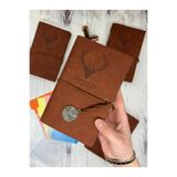 Keep On Going Binderli Deri Kapak Depolama Dosyalı Kahverengi Özel Tasarım Ajanda/Notebook/Klasör