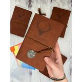 Keep On Going Binderli Deri Kapak Depolama Dosyalı Kahverengi Özel Tasarım Ajanda/notebook/klasörlü Defter