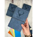 Keep On Going Binderli Deri Kapak Depolama Dosyalı Mavi Renk Özel Tasarım Ajanda/notebook/klasörlü Defter